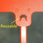 100pcs Reusable Blank Plastic Tags Ties Key Tags 1.45"*2.48" Serrated Tension - Image 5