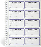 Visitor Log Book, Spiral-Bound Visitor Badges, Guest Register Book, Carbon Copy by IDCardPros
