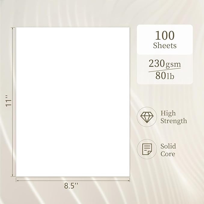 White Cardstock 8.5 x 11, GIGYES Copy Paper - Image 2