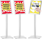INNOVSIGN 3Packs Heavy Duty Adjustable Pedestal Poster Sign Stand, 11x17 by INNOVSIGN