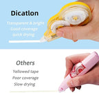 Dicatlon White Correction Tape 12 Pack, Easy Use Roller Applicator, Instant Dry - Image 4