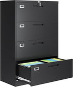 AFAIF 4 Drawer File Cabinets for Home Office, Metal Filing Cabinet by AFAIF
