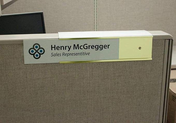 Over the Cube The Original Quality Aluminum, Changeable Cubicle Nameplate Holder - Image 3