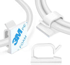 XHF 3/4” Adhesive Cable Wire Clips White 60pcs, Cable Staples Outdoor Cable by XHF