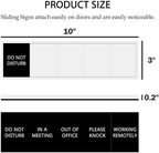Office Door Sign, Privacy Sliding Message Sign, Do Not Disturb/Please Knock/Out - Image 2