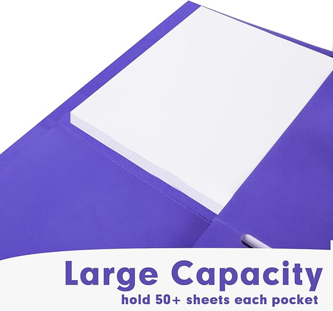 Two Pocket Folders, RAZCC 50 Pack 2 Pocket Folders Fit Letter Size Paper - Image 5