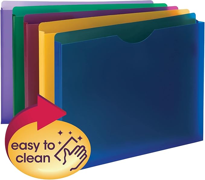 Smead Poly Expanding File Jacket, Straight-Cut Tab, 1” Expansion, Letter Size - Image 3