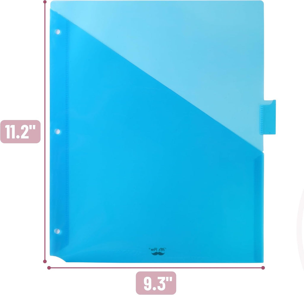 Mr. Pen- Binder Dividers with Pockets and Tabs, 8 Pack | Pocket Dividers for 3 Ring Binder with Tabs, Binder Dividers with Pockets, Dividers with Pockets, Binder Divider