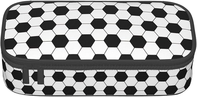 Soccer Texture Pencil Case Big Capacity Storage Pencil Pouch Stationery Bags - Image 2