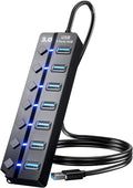 USB 3.0 Hub, PANPEO 7-Port USB Data Hub Splitter by PANPEO