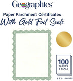 Geographics Recycled Blank Parchment Certificate Paper, 8.5 x 11, Optima Green - Image 2