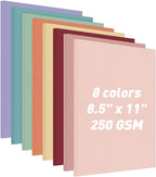 MAXECHO 8.5"×11" Colored Cardstock 32 Sheets, 250gsm/92lb Double-Sided by MAXECHO