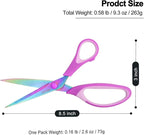 Zicolu 8.5" Scissors All Purpose, Titanium Coating Sharp Blade, Soft - Image 4