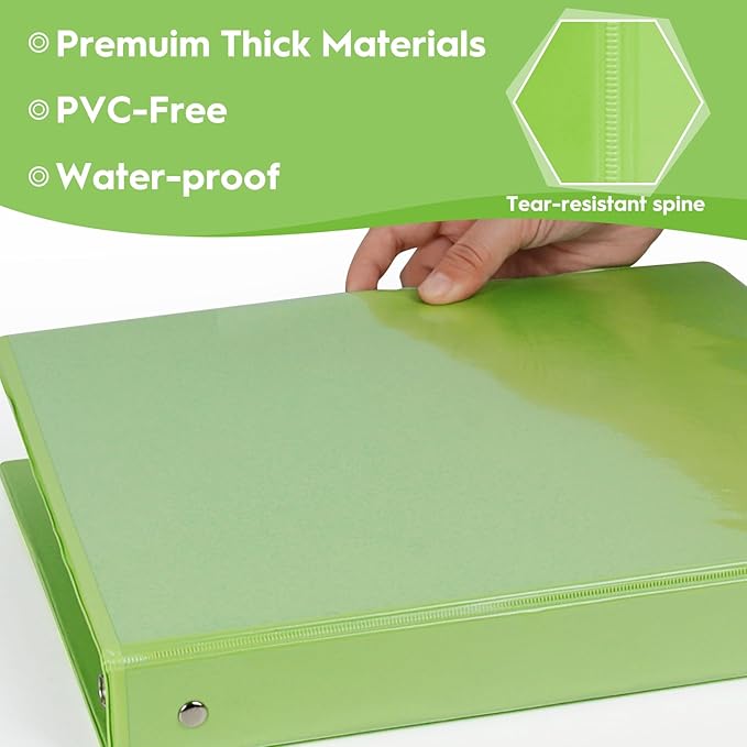 CIXILDTS 3 Ring Binders, Standard Round Ring Binder Fit Letter Size Paper - Image 3