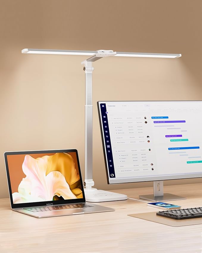 LED Desk Lamp for Office Home, Height Adjustable Architect Desk Light by CHARYJOD