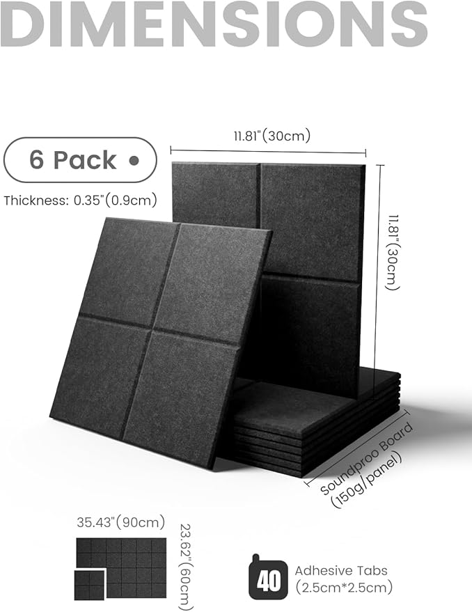 Fluxynara Large Felt Bulletin Board 36" x 24"Cork Board Alternative-6 Pack - Image 2