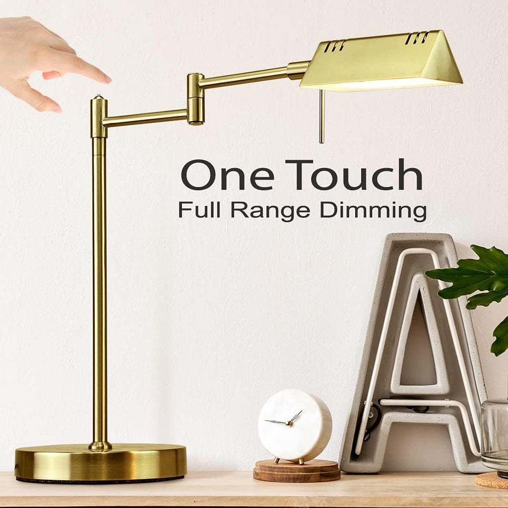 o'bright led pharmacy table lamp, full range dimming shown in use