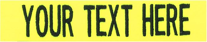 Custom Uniform Name Tapes Solid Colors. Neon Yellow Fabric, 3.5 Inch Hook by NORTHERNSAFARI