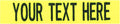 Custom Uniform Name Tapes Solid Colors. Neon Yellow Fabric, 4 Inch Sew on by NORTHERNSAFARI