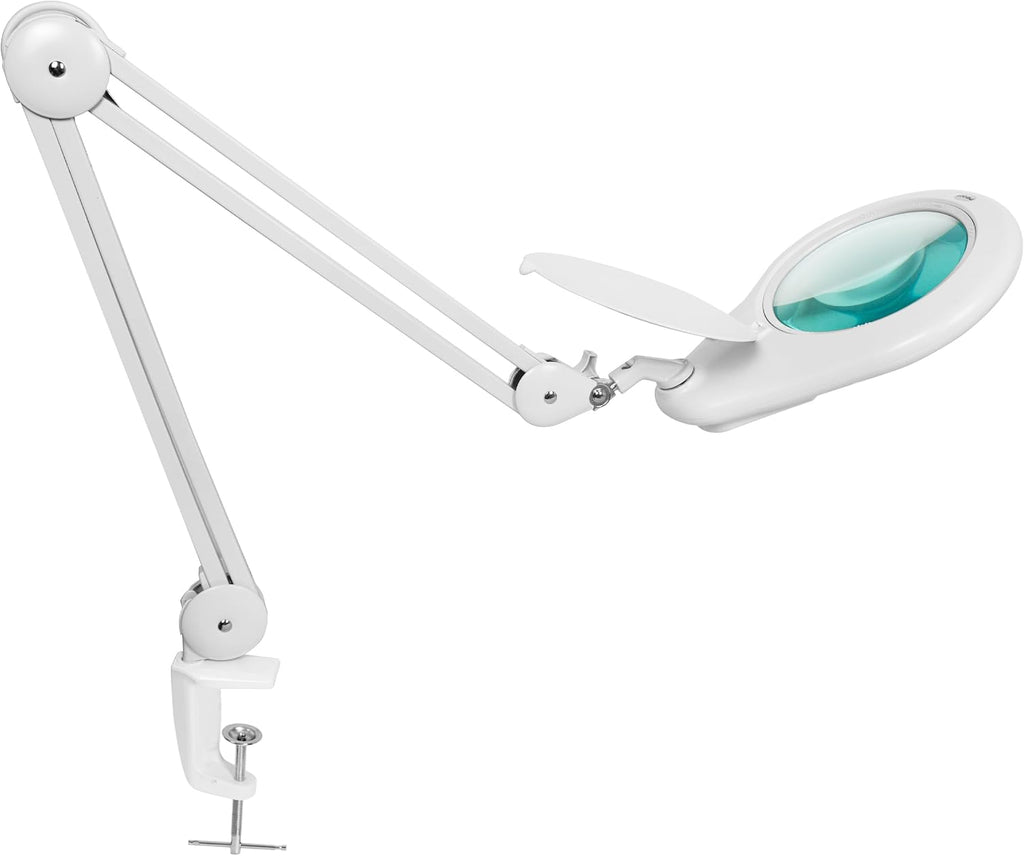Neatfi LED Magnifying Lamp, 5 Diopter Glass Lens, 6500K Daylight Bright Light