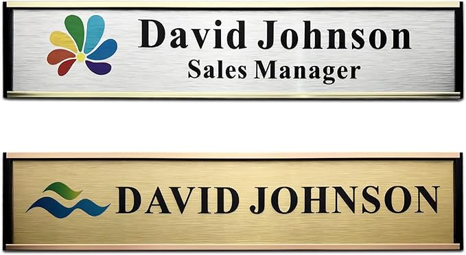 SINKAA Personalized Name Plate for Door or Wall, 2 * 10 inch Custom Office by SINKAA