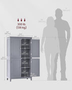 VASAGLE Floor Storage Cabinet, Freestanding Storage Unit - Image 3