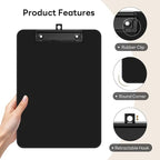 Zoenley A4 Plastic Clipboard Set of 12, 8.5 x 11 Clip Board - Image 4