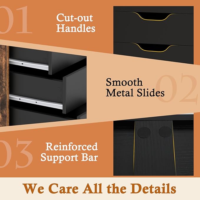 Giantex 5-Drawer Storage Cabinet - Image 6