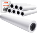 VEVOR Wide Format Paper, 24 in x 150 ft Plotter Roll, 8 Rolls CAD Bond Rolls