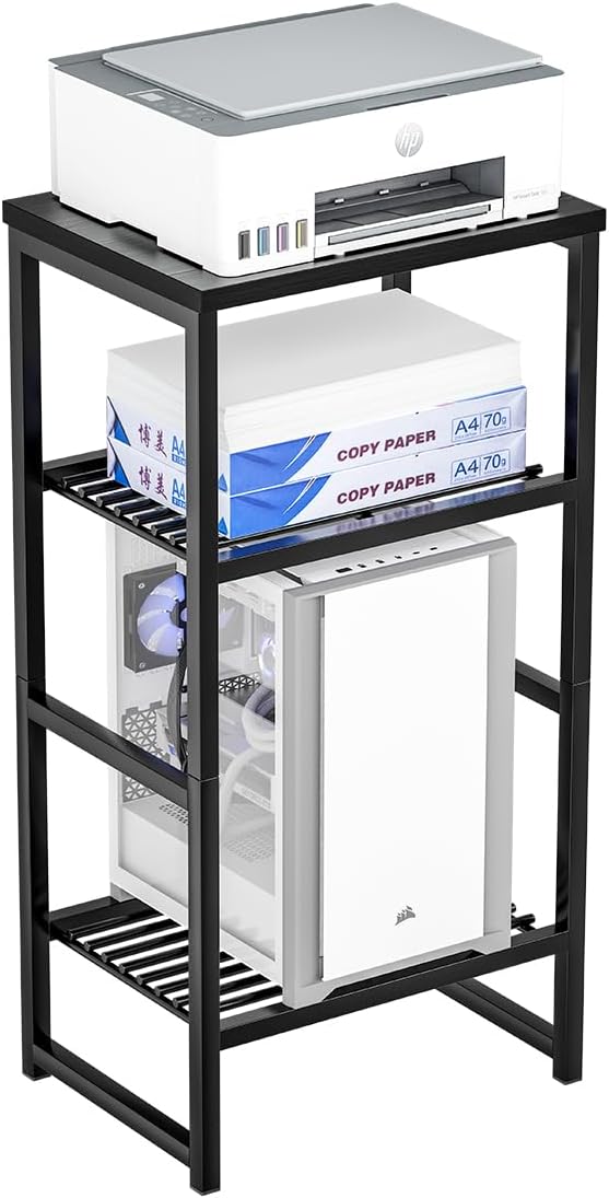 GEORIS 3 Tier Freestanding Printer Stand Shelf by GEORIS
