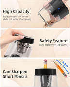 ZMOL Electric Pencil Sharpener, Automatic Pencil Sharpeners Kids, Battery - Image 7