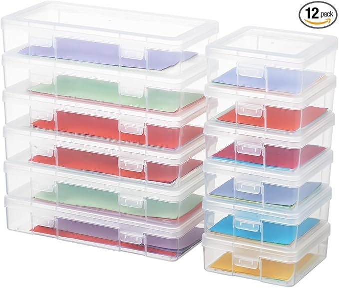 novelinks Stackable Plastic Clear Storage Box Containers by novelinks