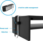 BONTEC Wood Monitor Stand Riser, 2-Tier Desktop Organizer - Image 5