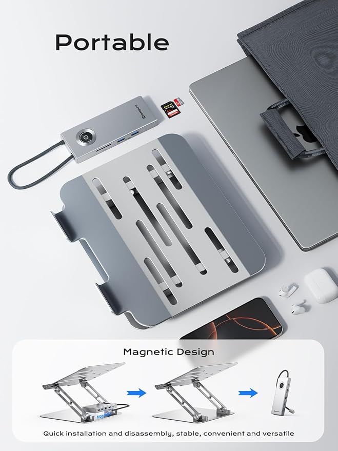 minisopuru USB C Laptop Docking Station Stand - Image 5