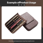 MIVLXLX Leather 6 Fountain Pen/Pencil Tray Case, Magnetic Closure - Image 4