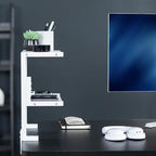 VIVO Clamp-on 13 inch Above or Below Desk 2-Tier Shelving Unit - Image 8