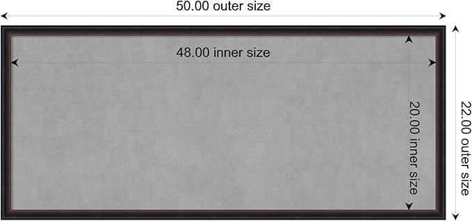 Amanti Art Black Framed Magnetic Board 22x50 Oversize Vision Board - Image 4