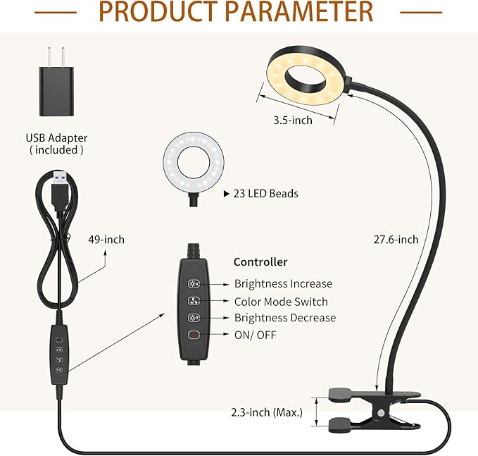 iZELL Desk Lamp, LED Reading Light - Image 6