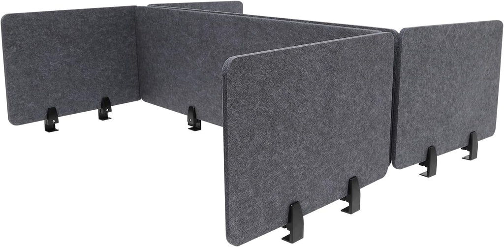 Clamp-On Acoustic Desk Divider, Desktop Privacy Panel, Sound Absorbing