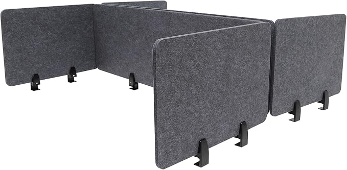 Clamp-On Acoustic Desk Divider, Desktop Privacy Panel, Sound Absorbing by Eapmic