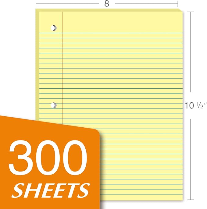 KAISA Loose Leaf Notebook Paper, College Ruled, 300 Sheets Per Lined Paper - Image 2