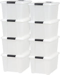 IRIS USA 33 Qt Stackable Plastic Storage Bins by IRISUSA