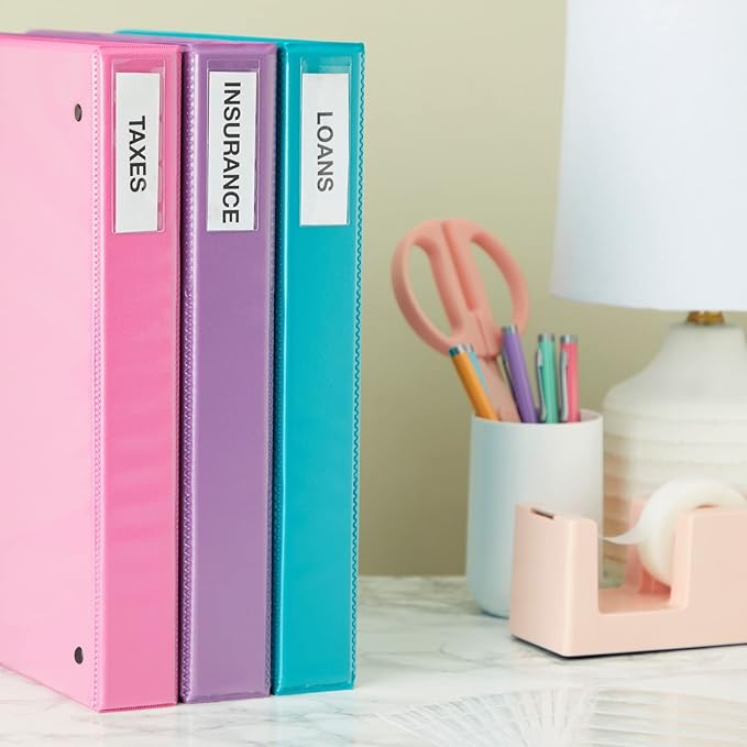 Juvale Clear Vinyl Binder Spine Label Pockets - Image 3