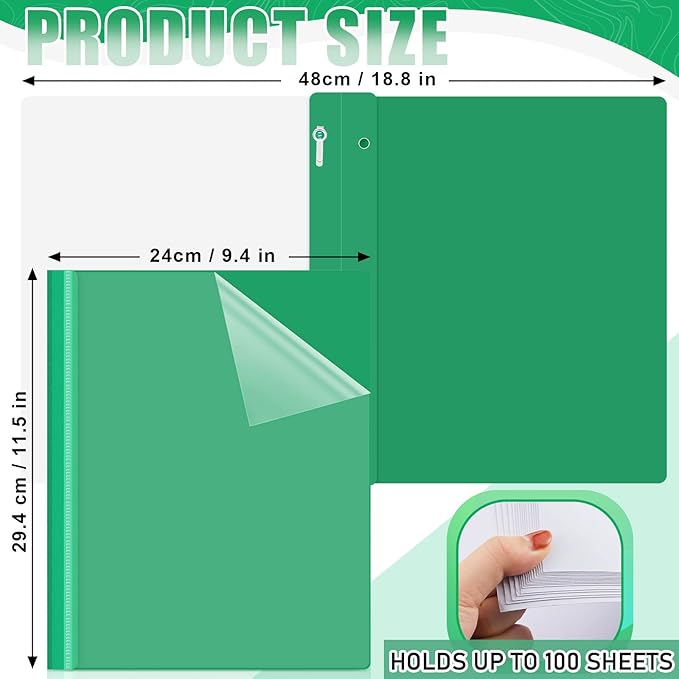 Teling 48 Pcs Clear Front Report Covers - Image 2