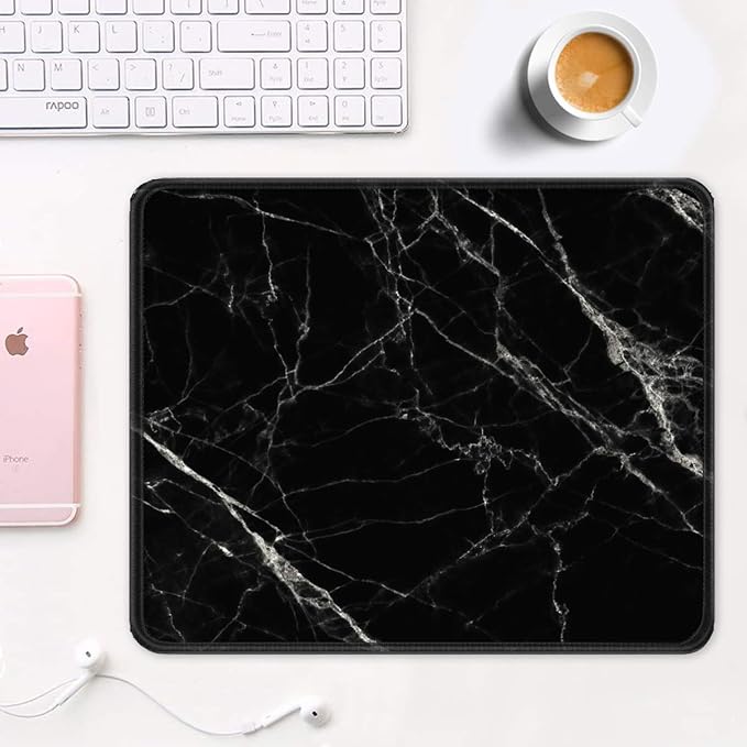 Auhoahsil Mouse Pad, 12 x 10 in Nature Marble Theme Computer Mouse Pad - Image 2