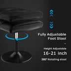 vecelo office foot rest under desk ottoman, height, close-up detail