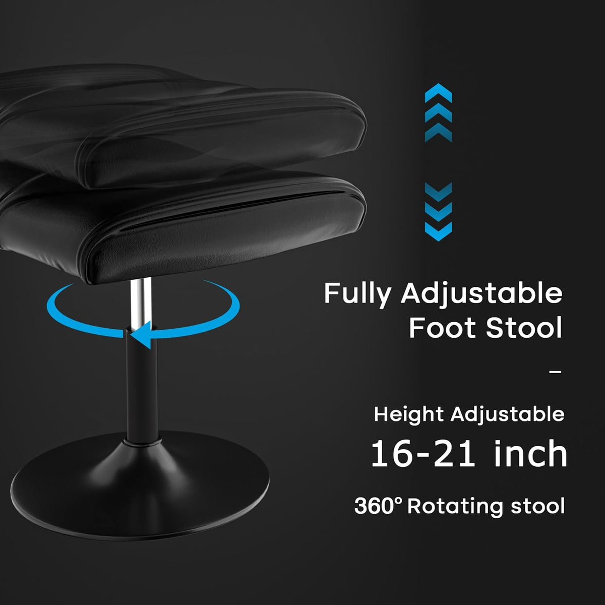 vecelo office foot rest under desk ottoman, height, close-up detail
