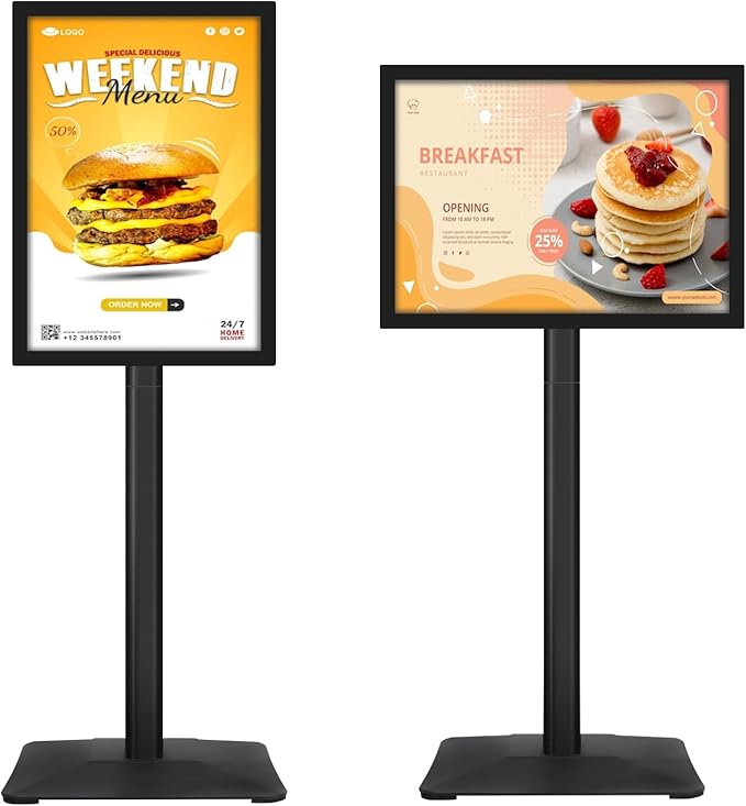 STANDNEE Heavy-duty Poster Stand Holder 11"x 17" Pedestal Floor Standing Sign by STANDNEE