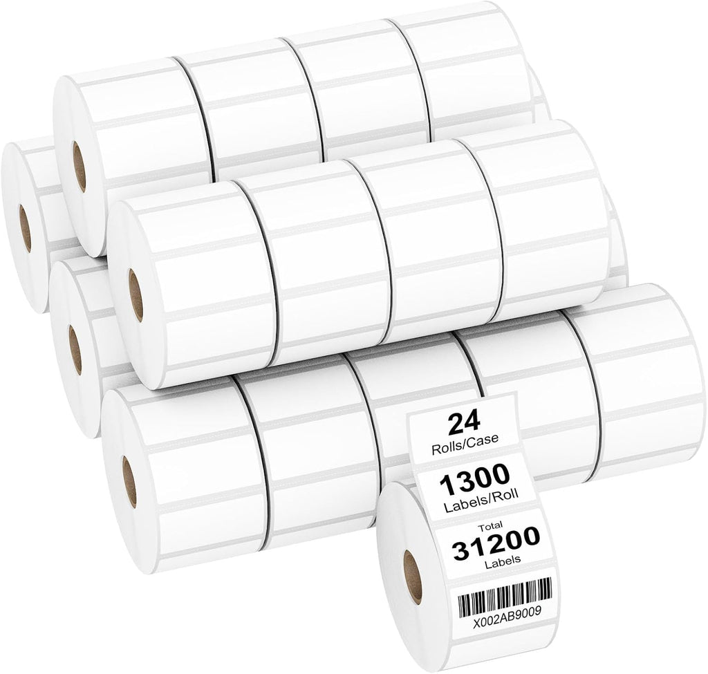 AveneMark 24 Rolls 2" x 1" Direct Thermal Labels