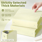 SUNEE 3 Ring Binder 2 Inch 1 Pack, Light Yellow - Image 4